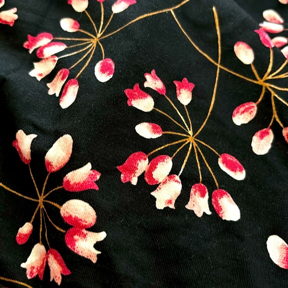 POPYOUNG flower tulips pattern boutique career dress fitted sleeve Sz M NWT - Picture 7 of 11